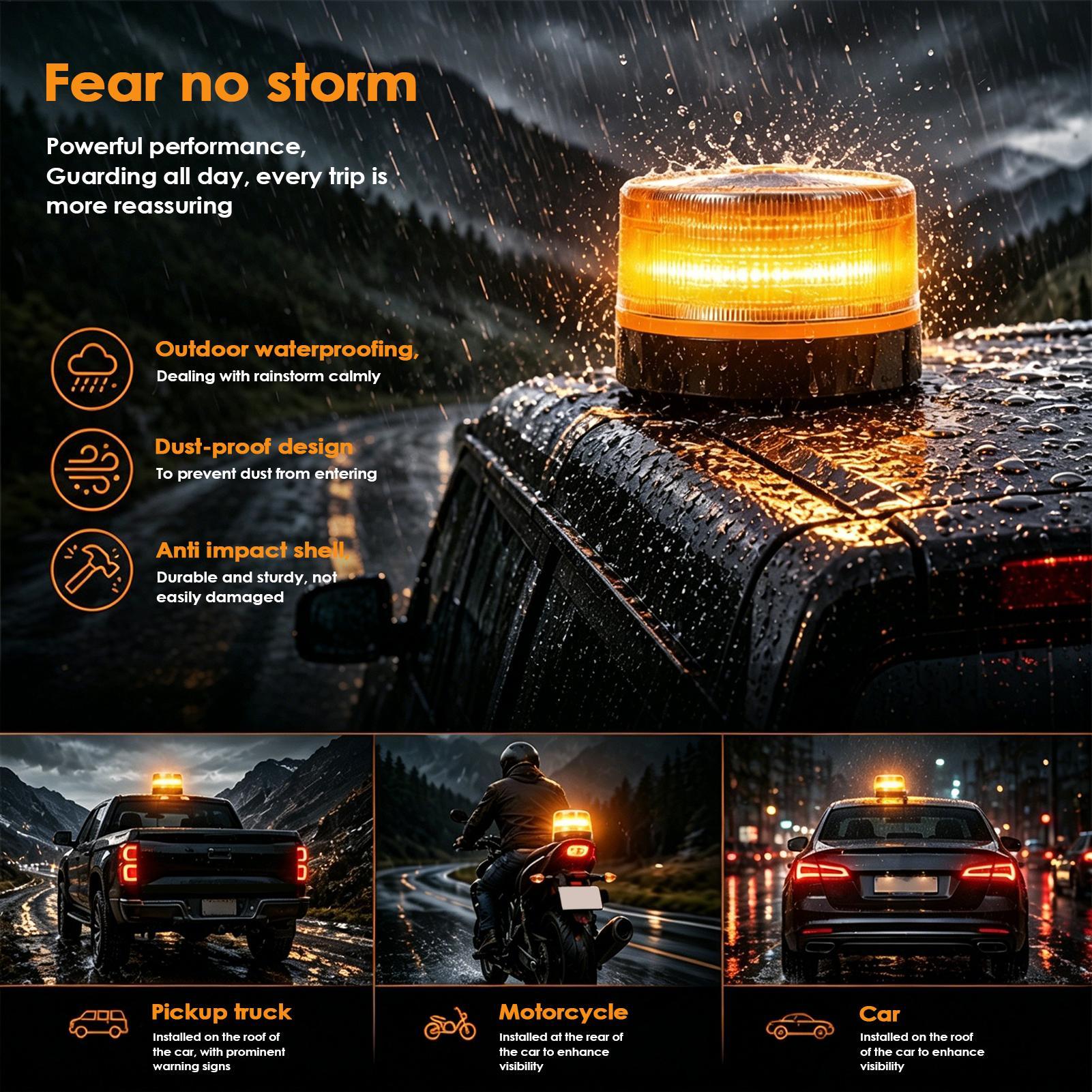LED Beacon Light Amber Flashin - Sos Light Strobe ulasan dan harga